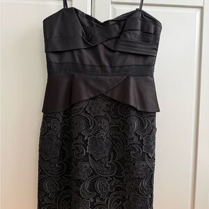 BCBGMaxAzria Black Strapless lace Dress